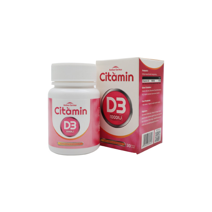 Citamin D3 1000 IU 30 Capsule