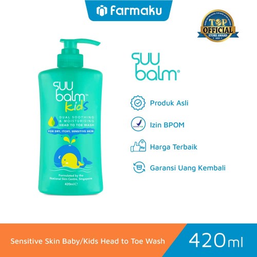 ApotSuu Balm Body Wash Baby Kids Dry Itchy Sensitive Problem Skin Head to Toe Wash 420 ml apotek online Farmaku
