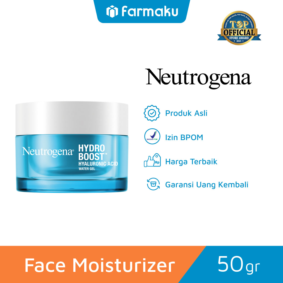 Neutrogena Moisturizer Water Gel Hydro Boost Hyaluronic Acid