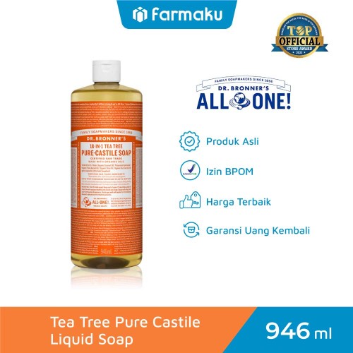 Dr. Bronners Liquid Soap Pure Castile Tea Tree