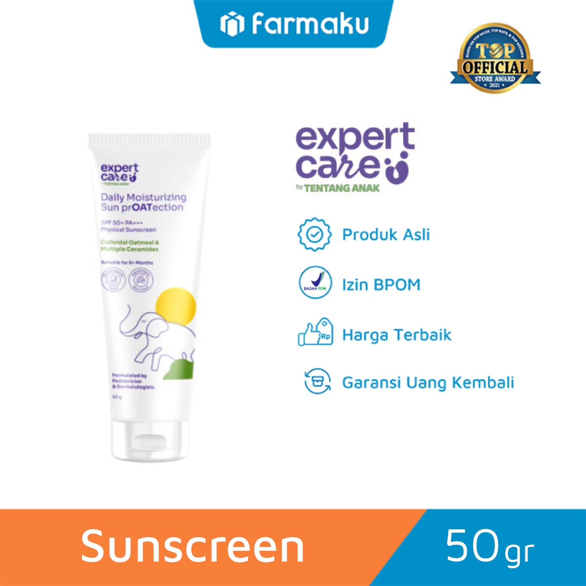 Expert Care Sunscreen Daily Sun Proatection SPF 50+ PA+++