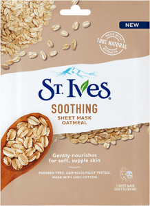 gambar St.Ives oatmeal sheet mask