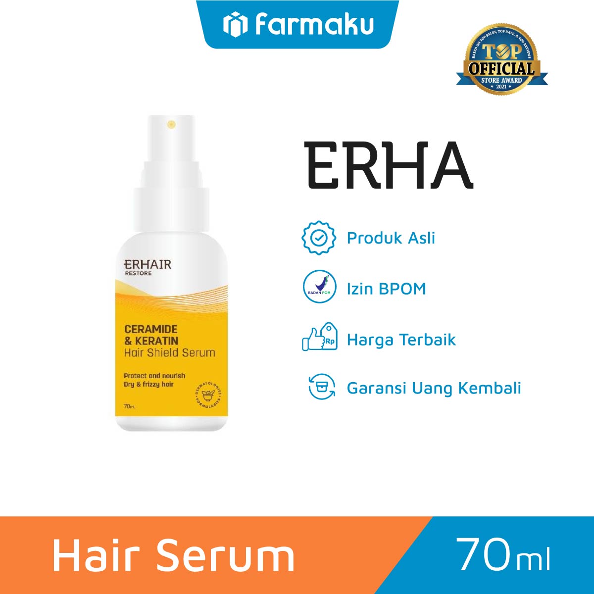 Erhair Restore Hair Shield Serum Ceramide & Keratin