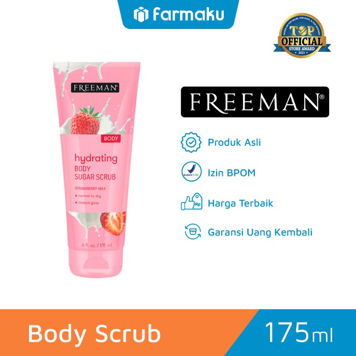 Freeman Body Scrub Hydrating Strawberry Milk