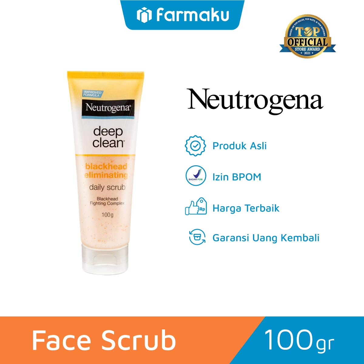 Neutrogena Face Scrub Deep Clean Blackhead Eliminating