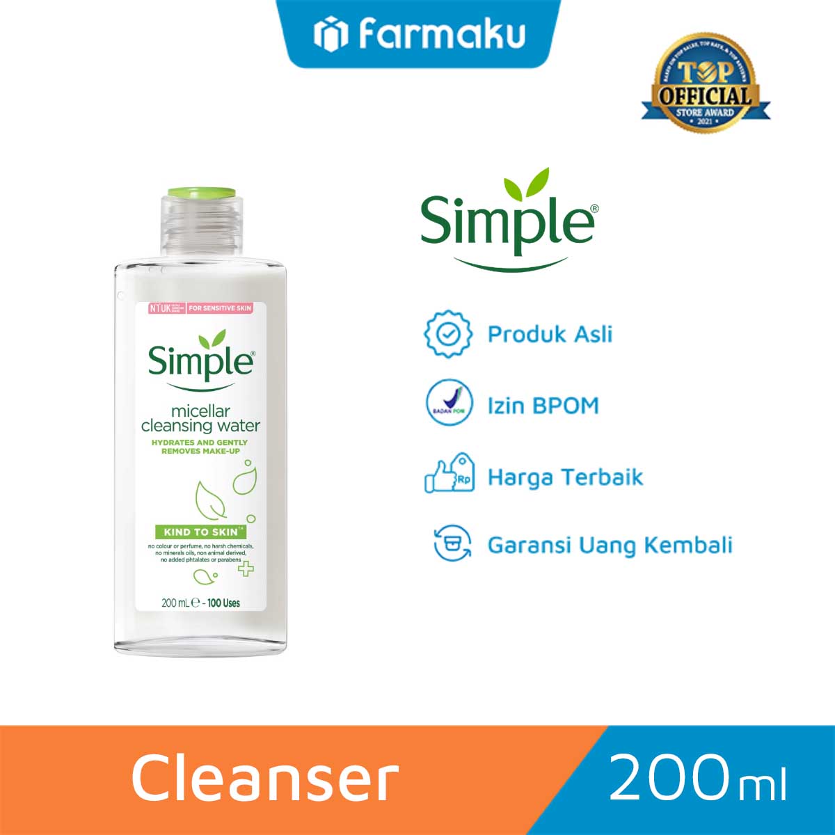 Simple Kind To Skin Micellar Cleansing Water