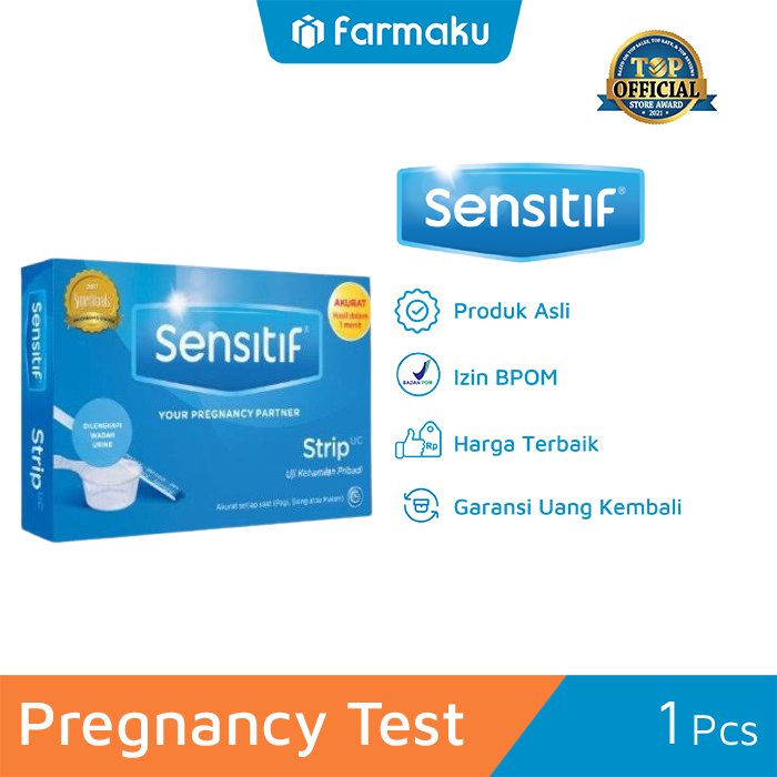 Sensitif Strip Dengan Wadah Urine