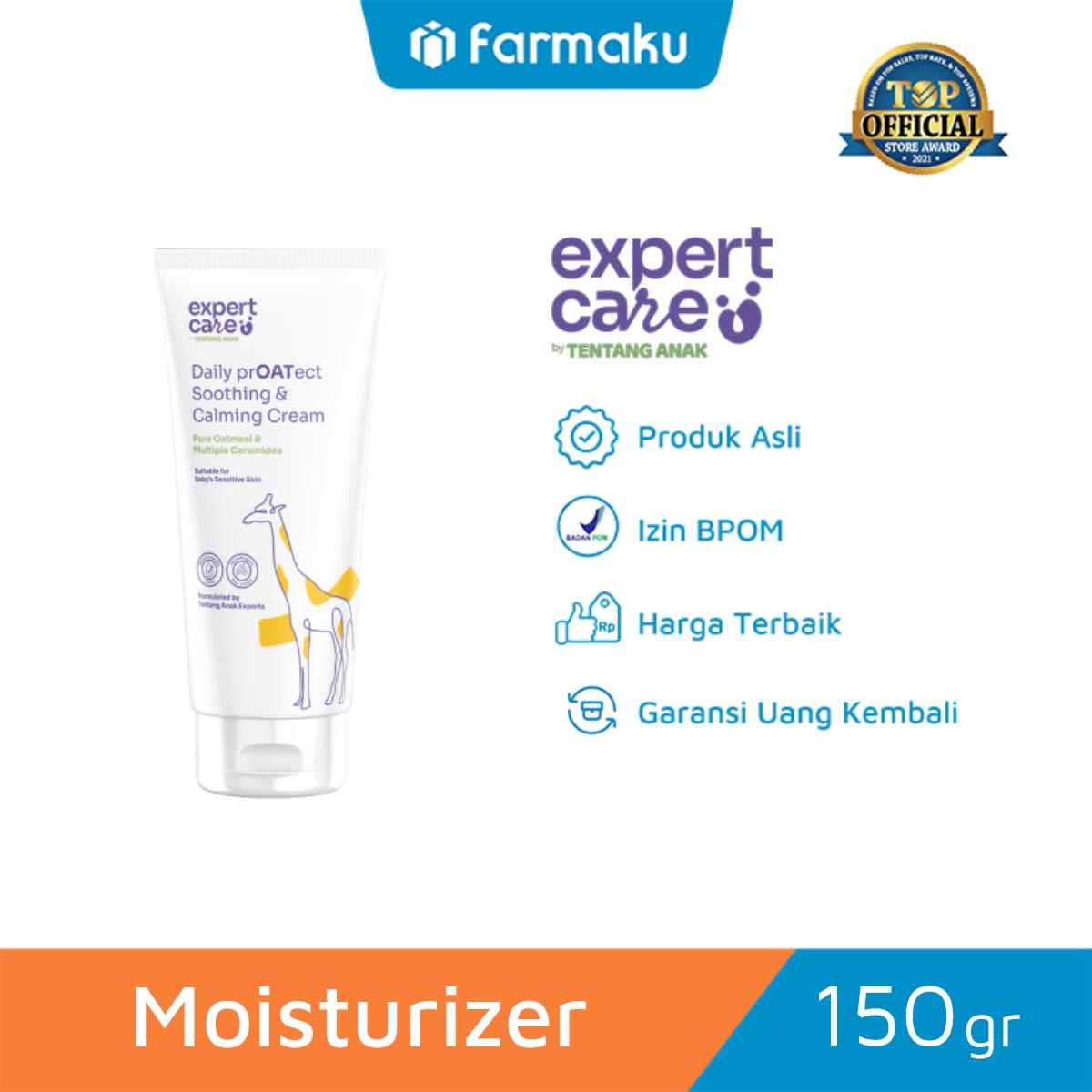 Expert Care Moisturizer Cream Daily PrOATect Soothing & Calming