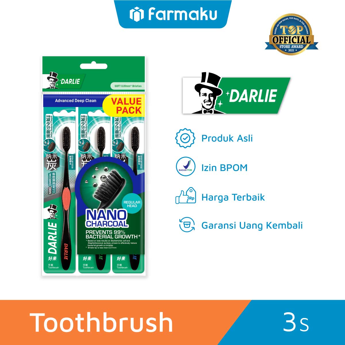 Darlie Toothbrush Nano Charcoal