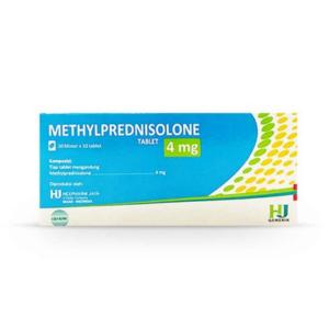 Gambar Methylprednisolone 4 mg Tablet Hexp