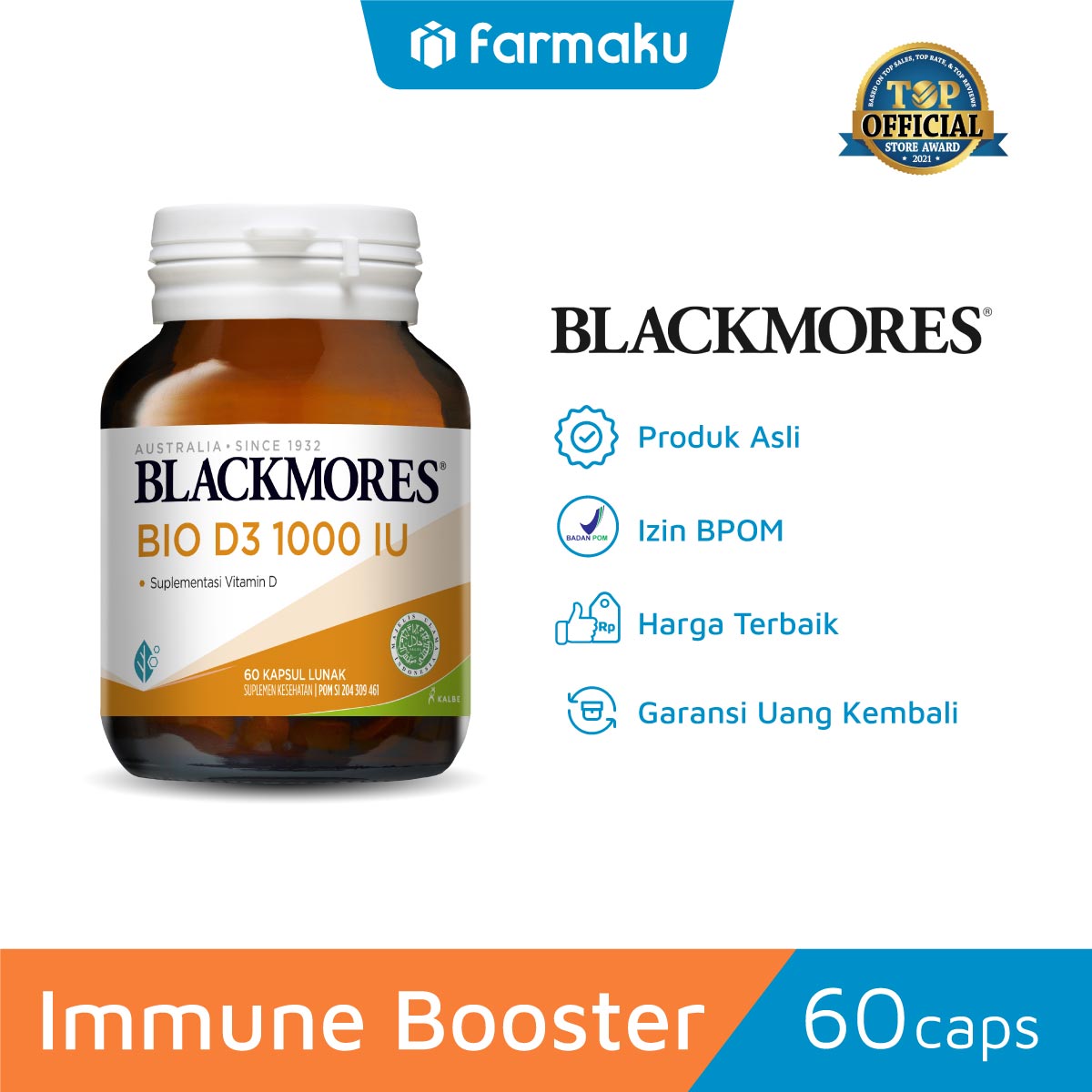 Blackmores Bio D3 1000 IU