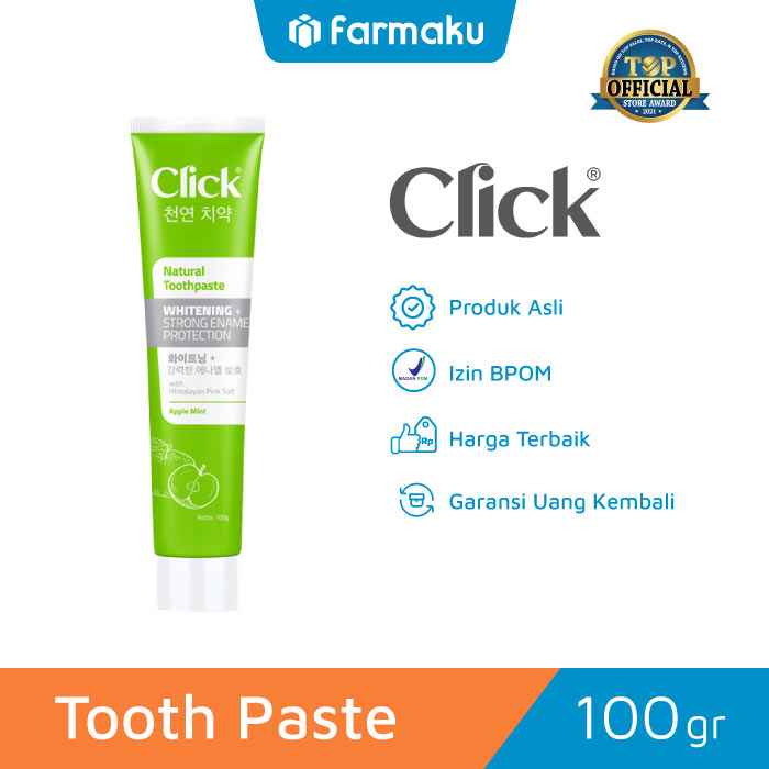 Click Natural Toothpaste Whitening + Strong Enamel Protection