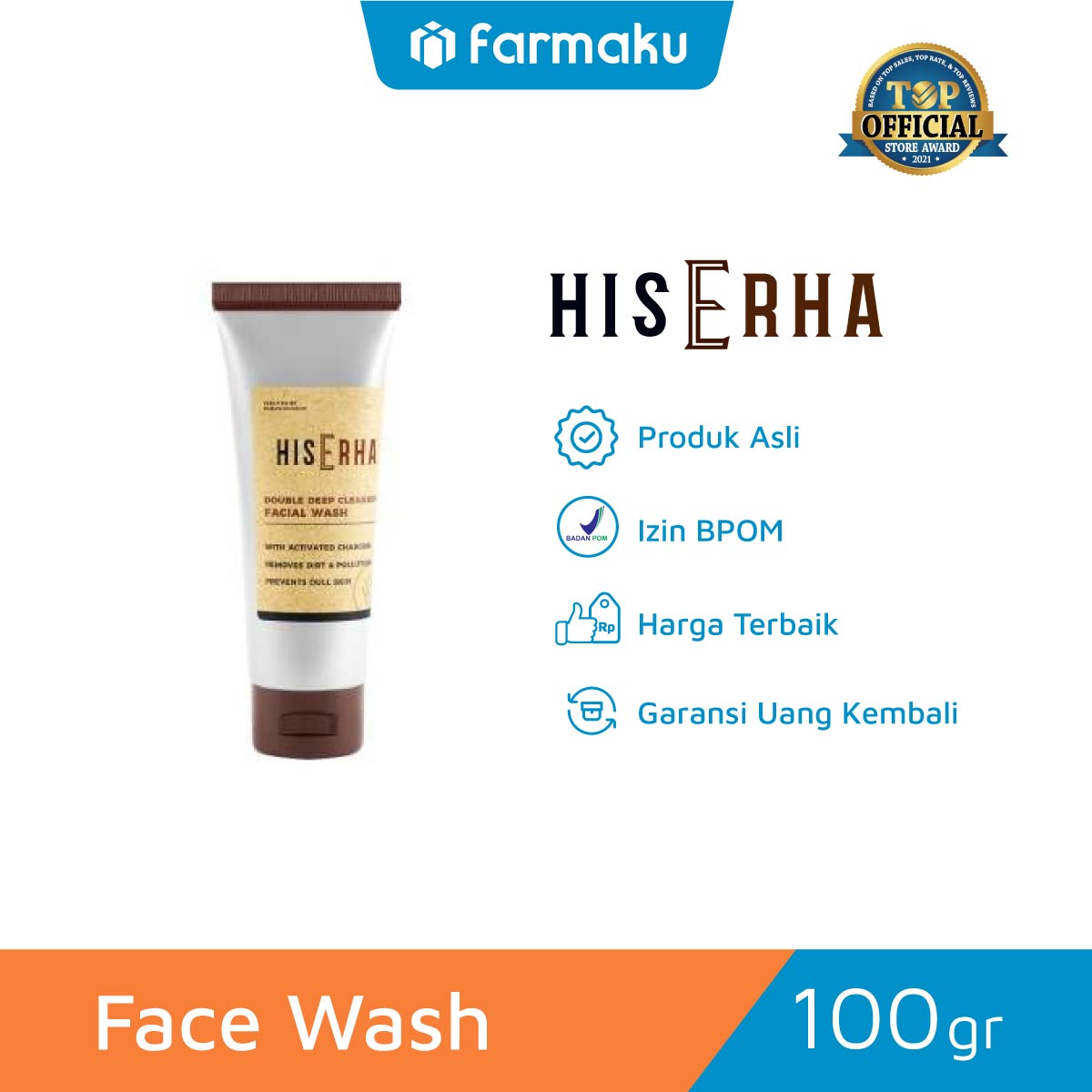 His Erha Facial Wash Double Deep Cleansing