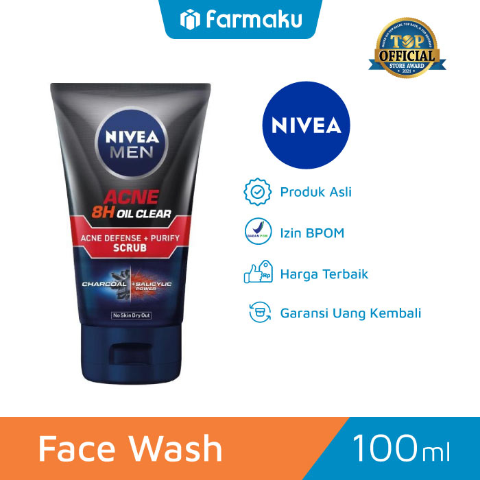 Nivea Men Face Wash Acne Control Brightening Mud Scrub
