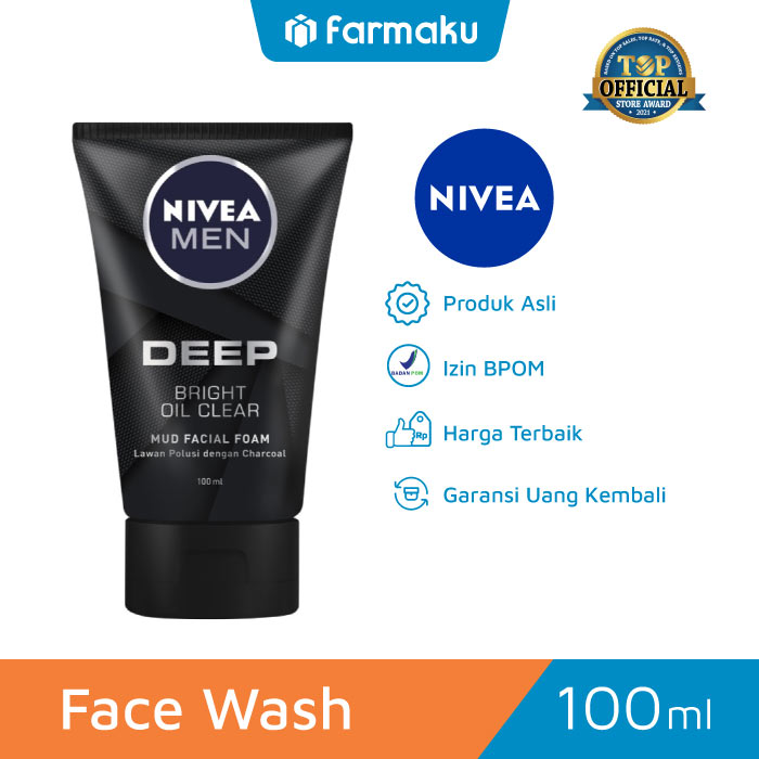 Nivea Men Face Wash Clean Deep Bright Oil Clear