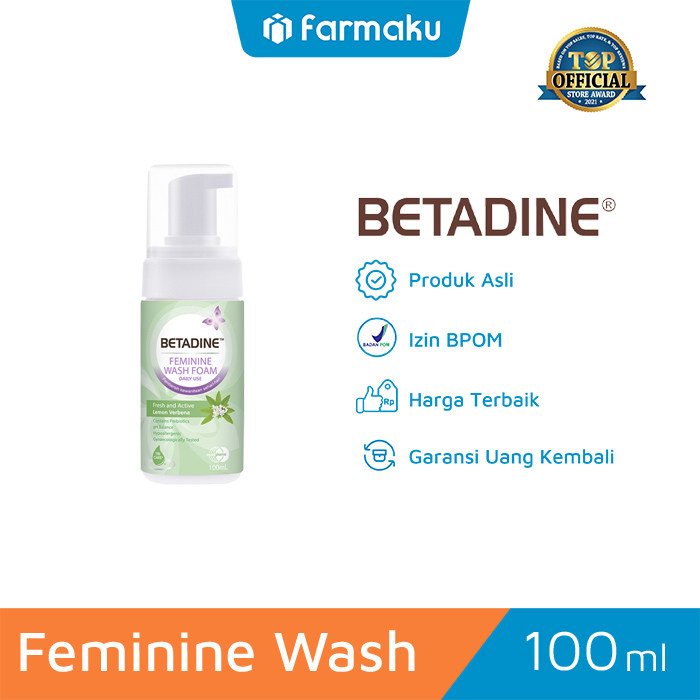 Betadine Feminine Wash Foam Fresh and Active Lemon Verbena