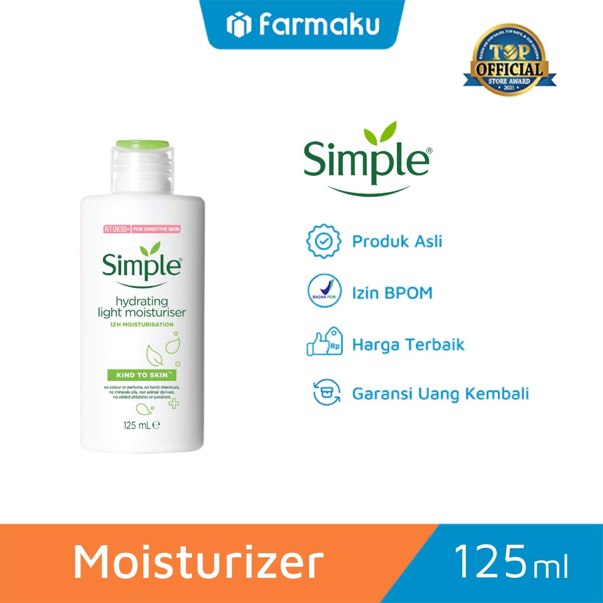 Simple Kind To Skin Moisturiser Hydrating Light