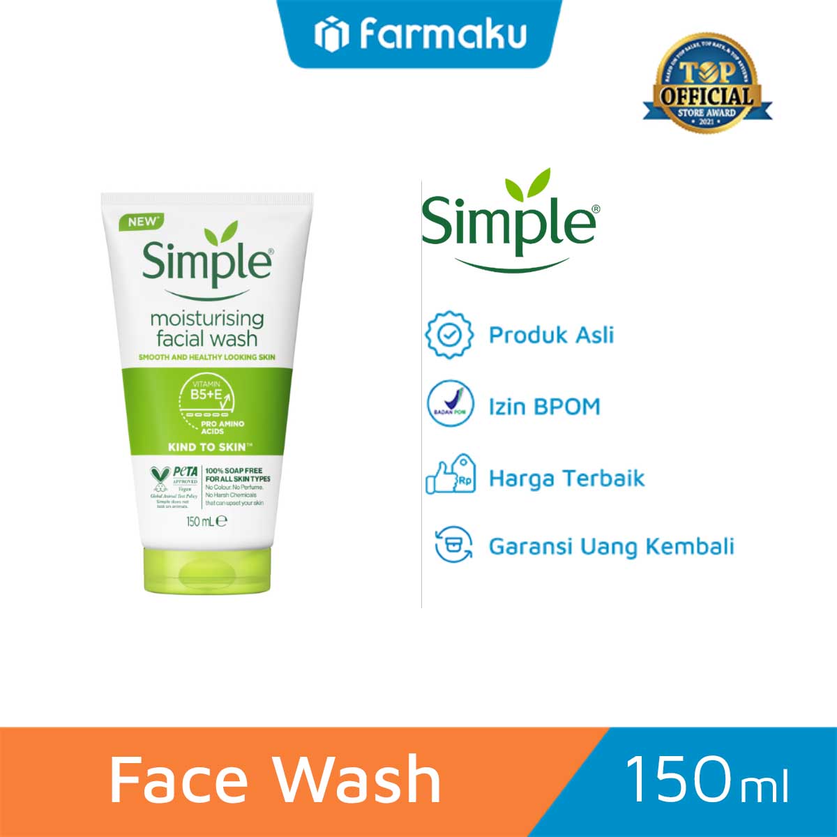 Simple Kind To Skin Moisturising Facial Wash