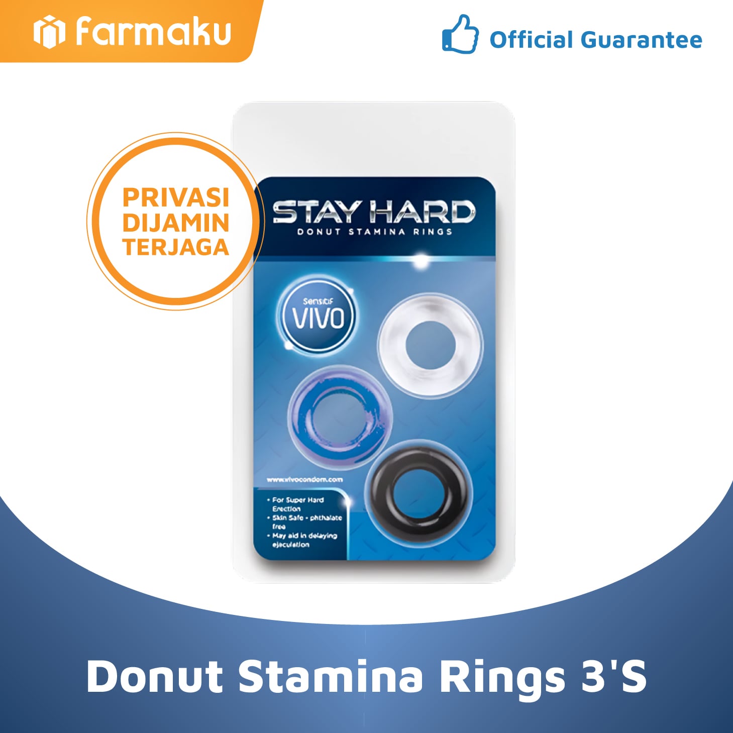 Vivo Stay Hard Donut Rings