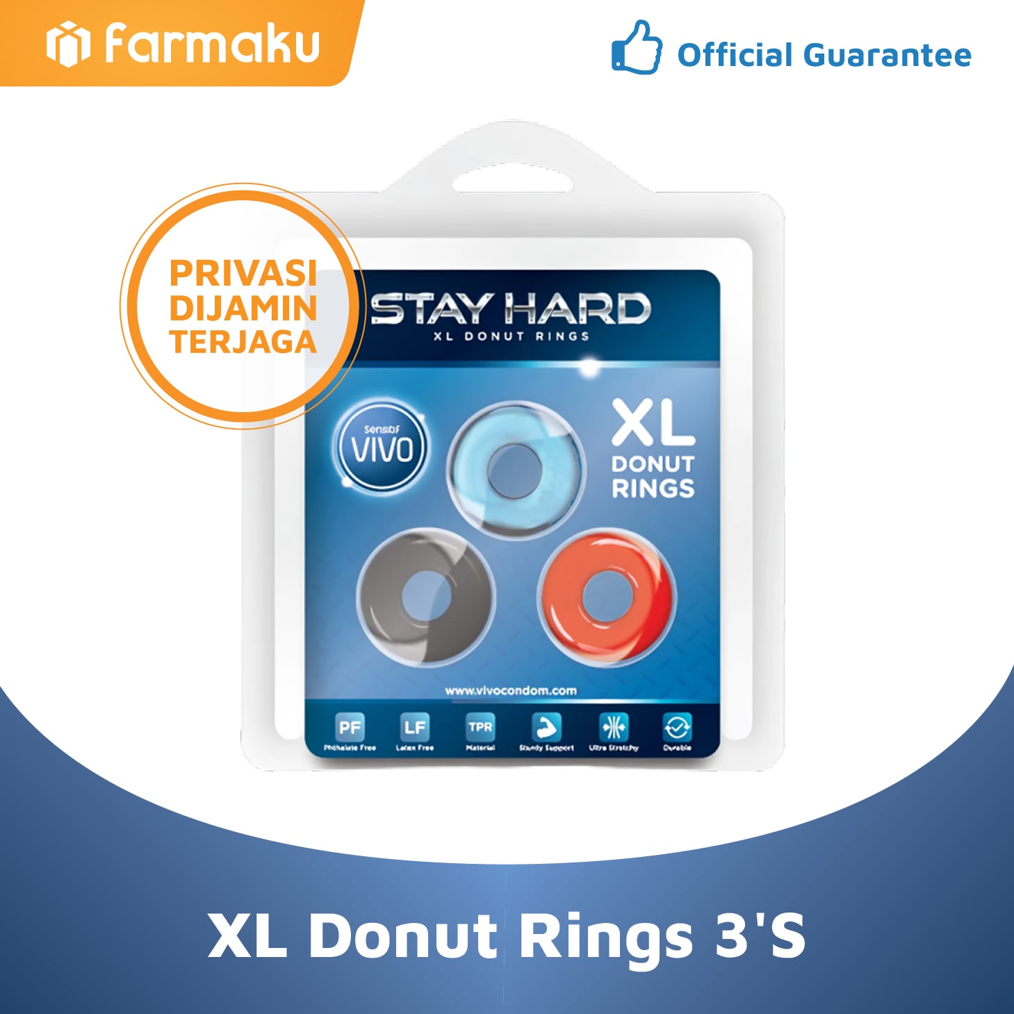 Vivo Stay Hard Donut Rings XL