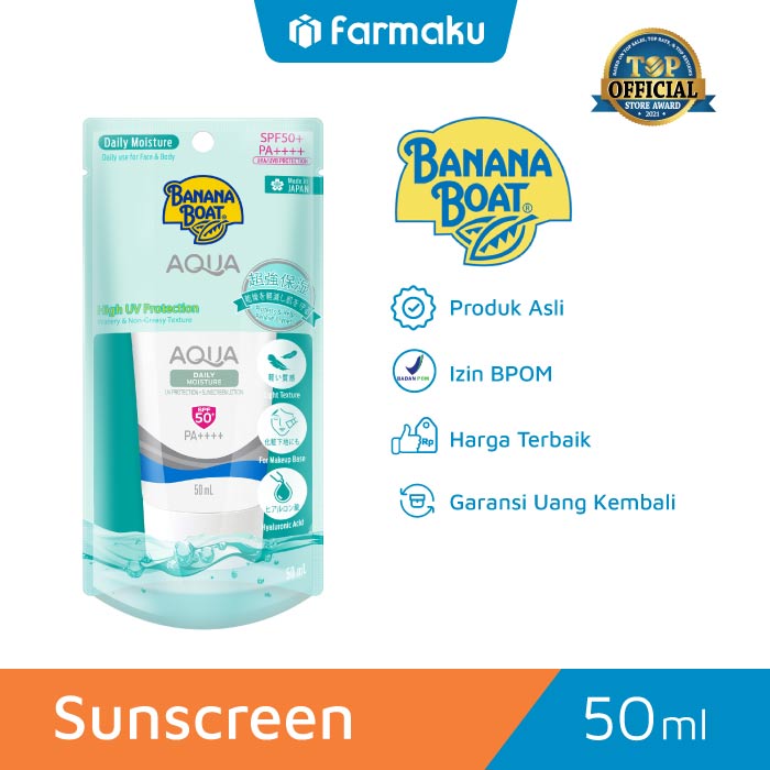 Banana Boat Simply Protect Aqua Daily Moisture Sunscreen Lotion SPF50+