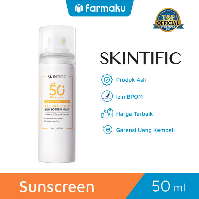 Skintific Sunscreen Mist All Day Light SPF50 PA++++