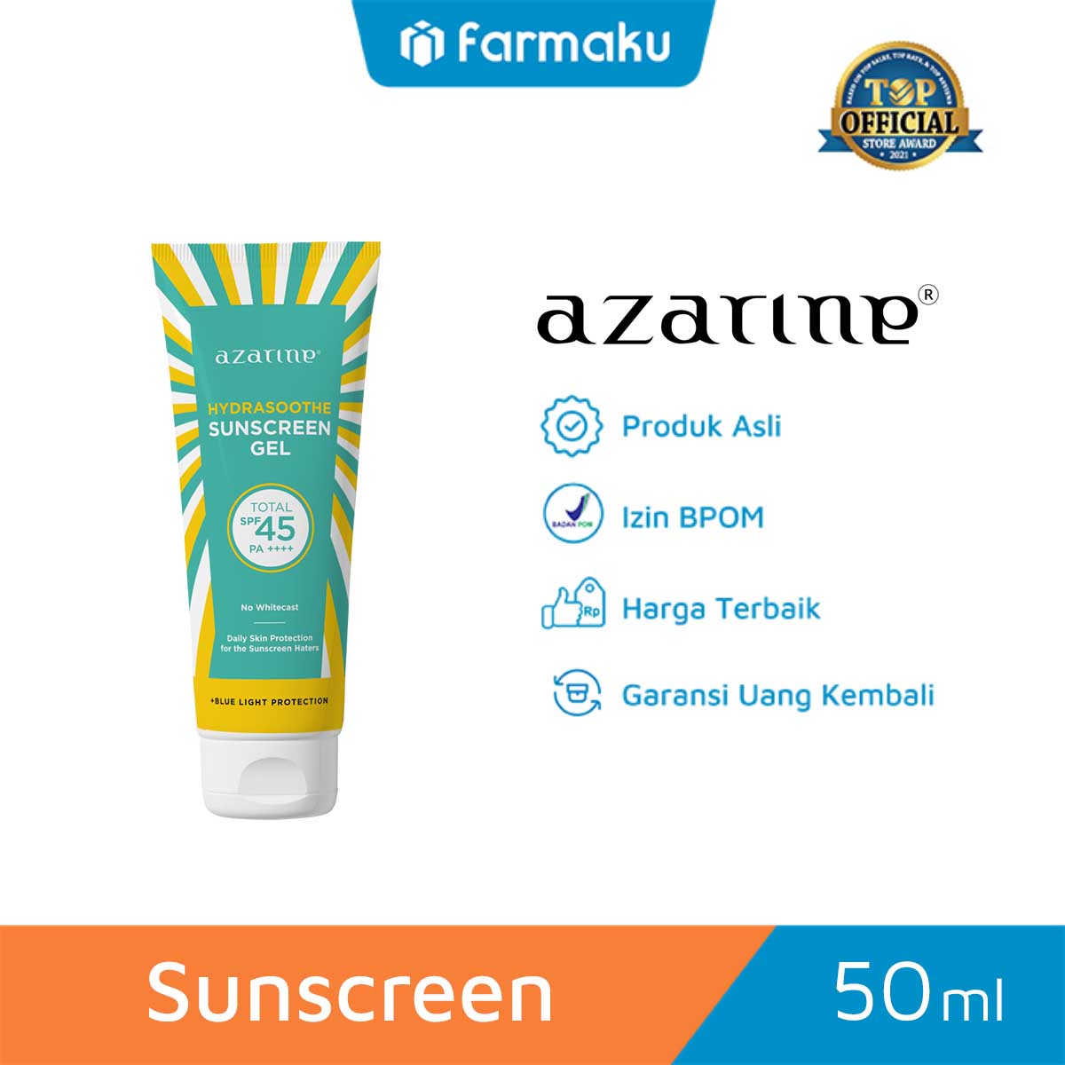 zarine Suncreen Gel Hydrashoote SPF 45