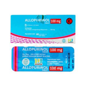Gambar Allopurinol 100 mg Hexp Blister 10 Tablet