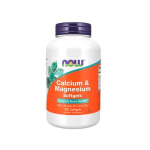 Now Calcium & Magnesium + D-3 and Zinc Isi 120 Kapsul Lunak