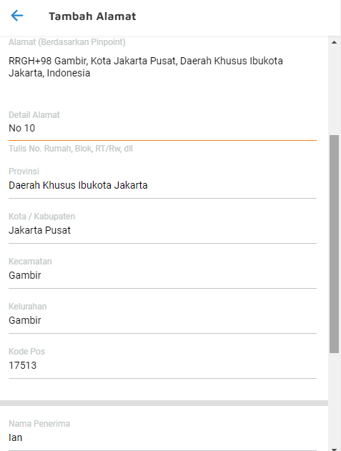 add detail alamat