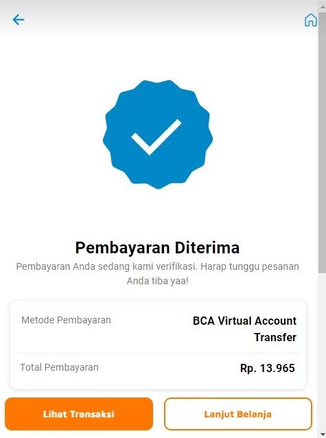 pembelian dan pembayaran berhasil