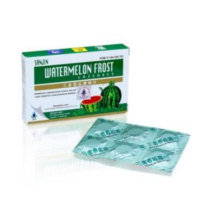 Gambar Sanjin Watermelon Frost Lozenges 12S (三金西瓜霜喉片)