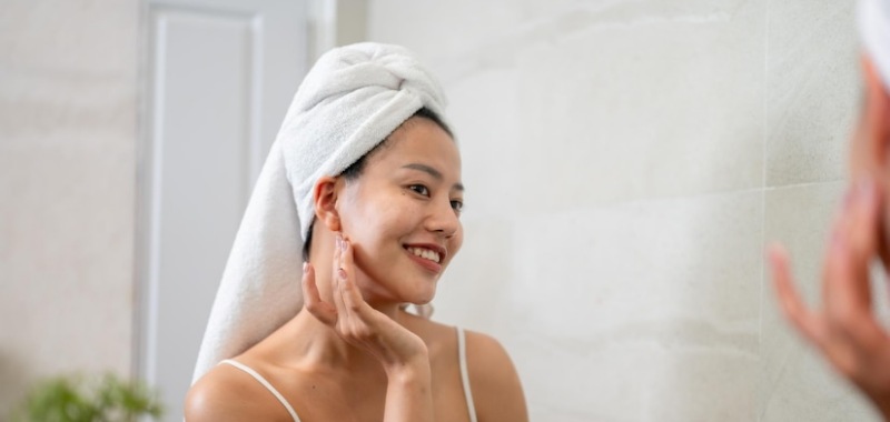 gambar rutinitas skincare pagi